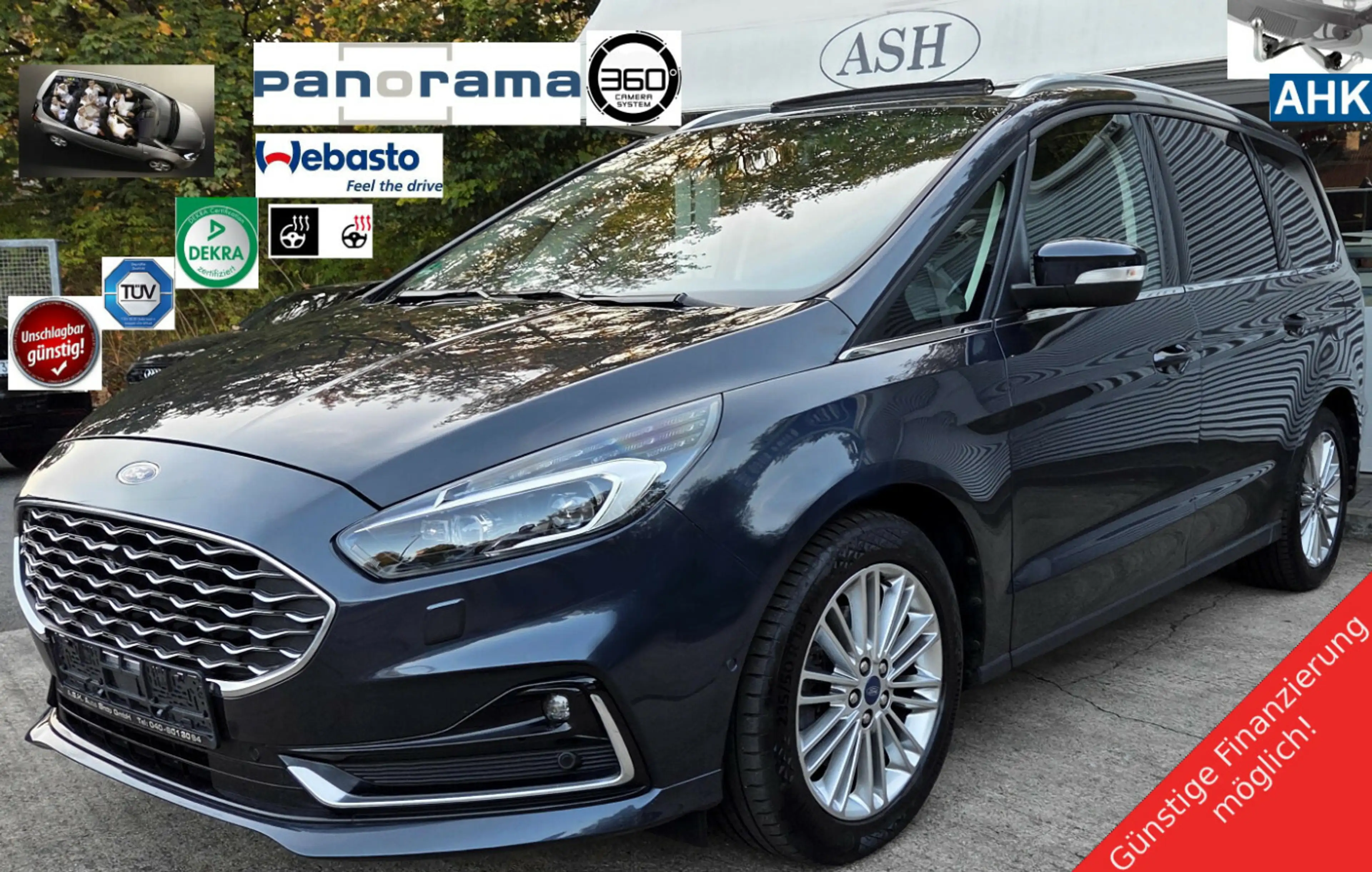 Ford Galaxy Vignale,Panor.Voll.Sitzlüft.St.Hzg.AHK.7Sitz.