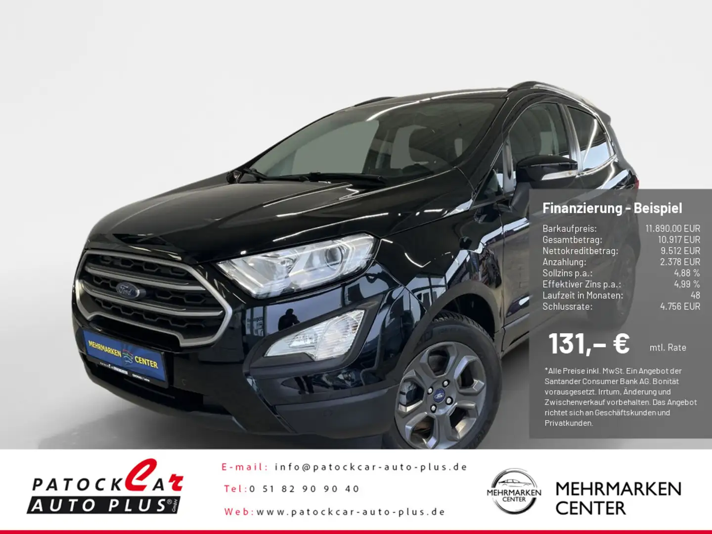 Ford EcoSport 1.0 EcoBoost Cool&Connect Start/Stopp Schwarz - 1