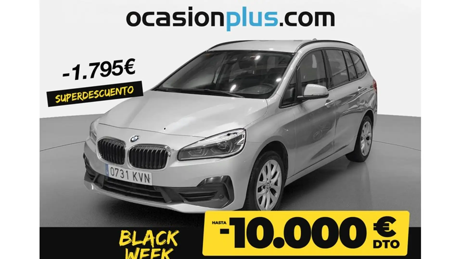 BMW 218 218dA Gran Tourer Plateado - 1