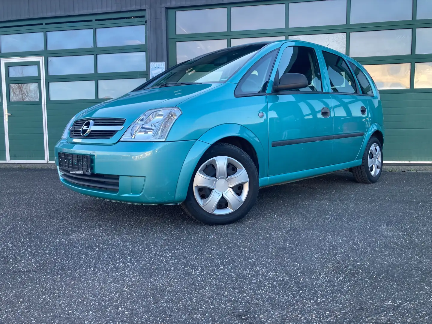 Opel Meriva 1.6 Klima AHK seit 2003 ein Besitzer TÜV NEU Зелений - 1