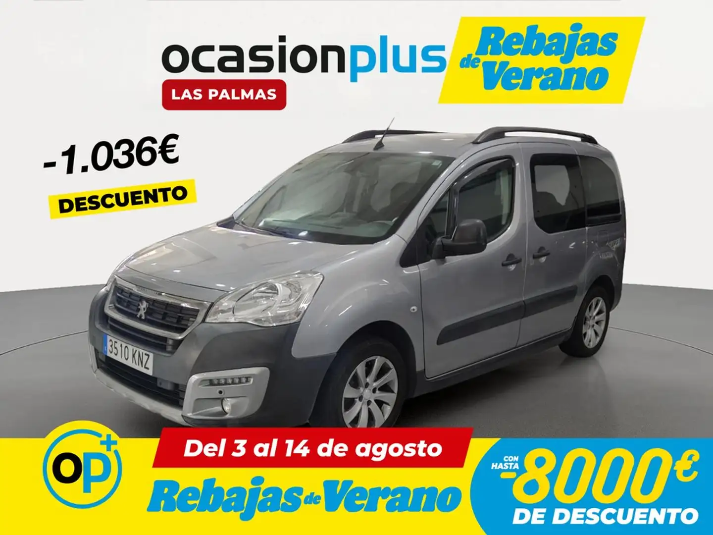 Peugeot Partner Tepee 1.6BlueHDI Adventure Ed. 100 Gris - 1