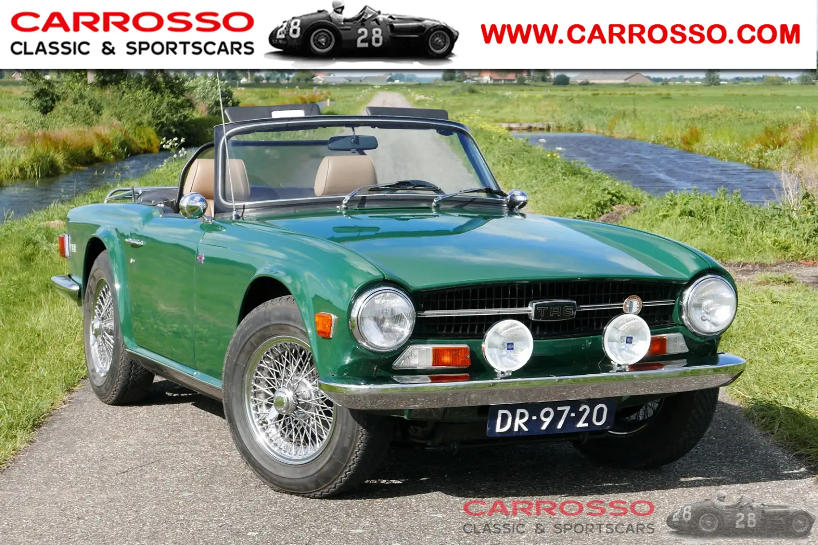 Triumph TR6 Soft Top / body-off restored / spoke wheels zelena - 1