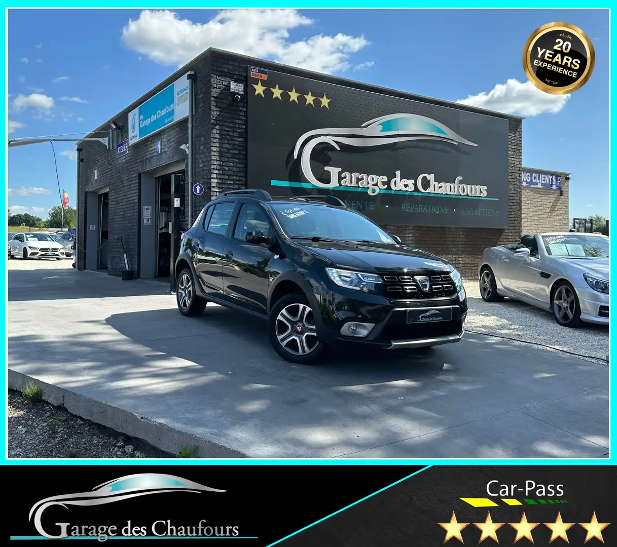 Dacia Sandero Stepway 0.9 TCe - ! Techroad ! - 16.000 km - Eu6d Zwart - 1