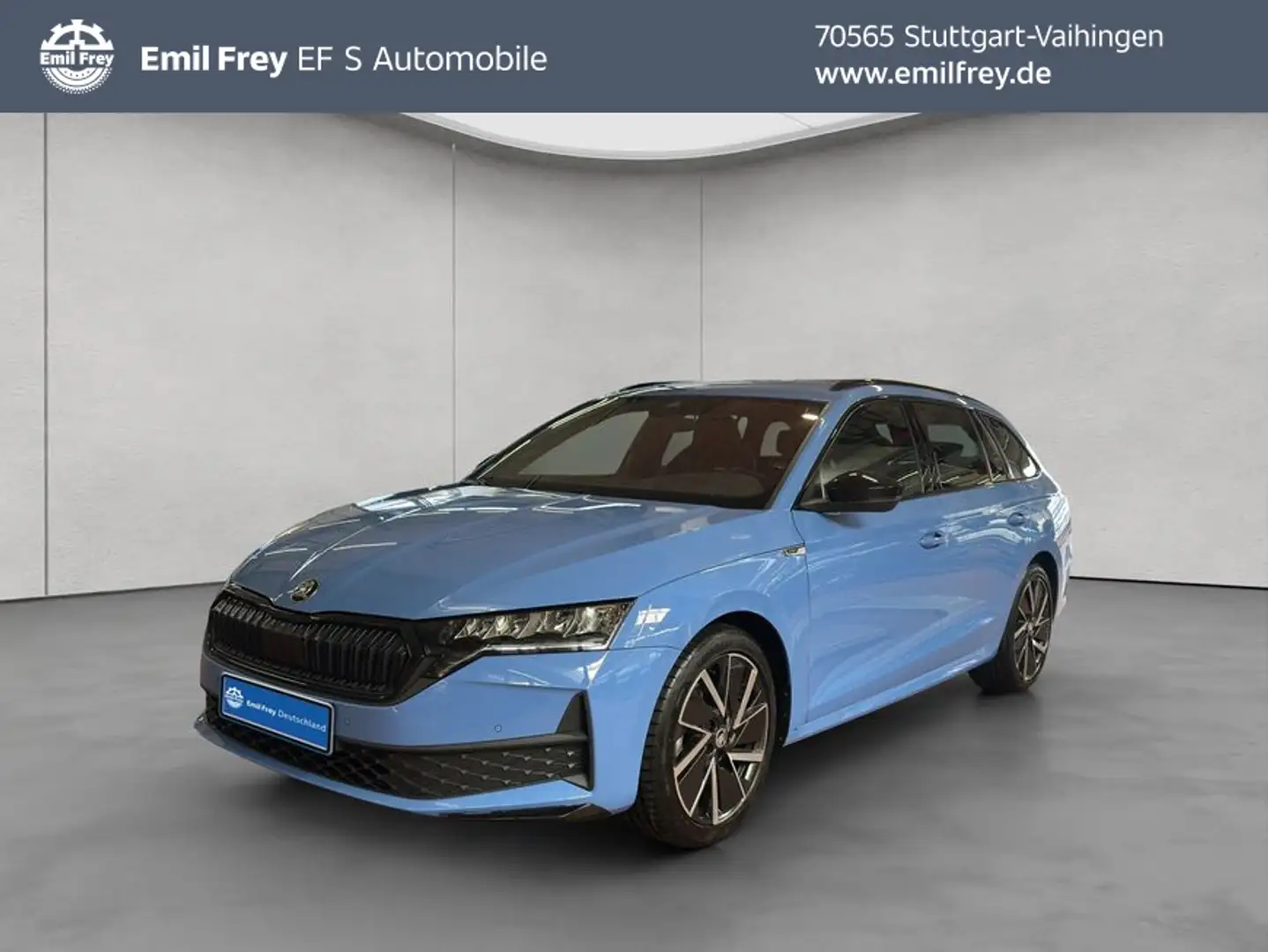 Skoda Octavia Combi 2.0 TDI DSG Sportline AHK Blauw - 1