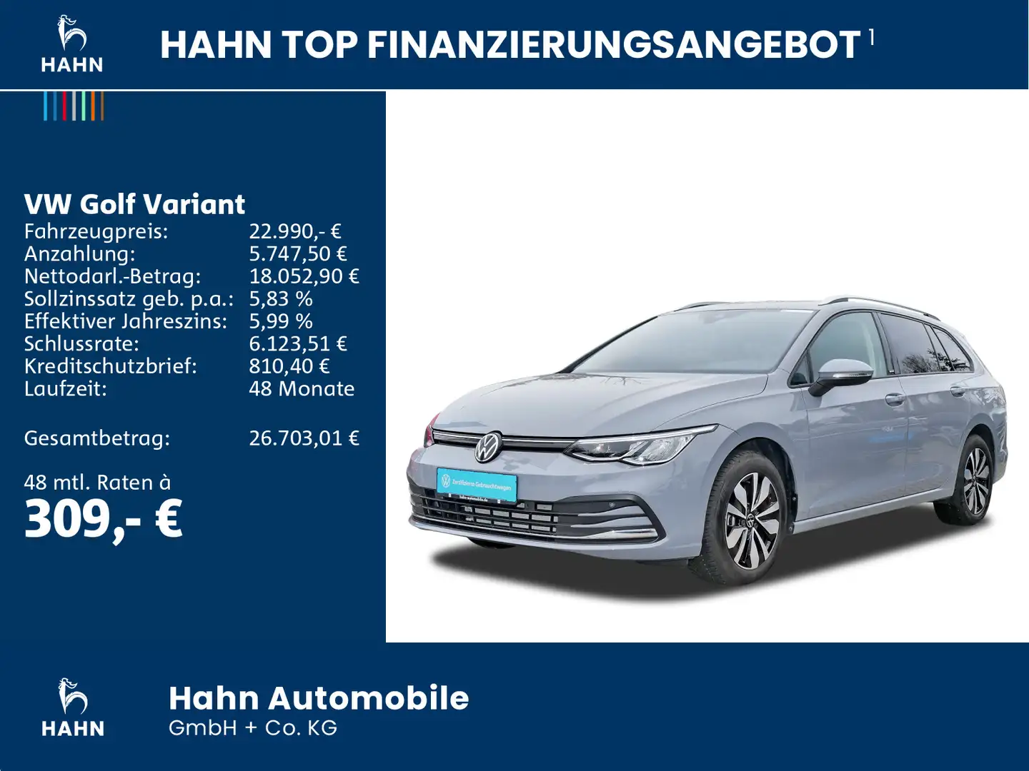Volkswagen Golf Variant Golf VIII Variant 1.0eTSI DSG Move ACC LED Navi Grau - 2