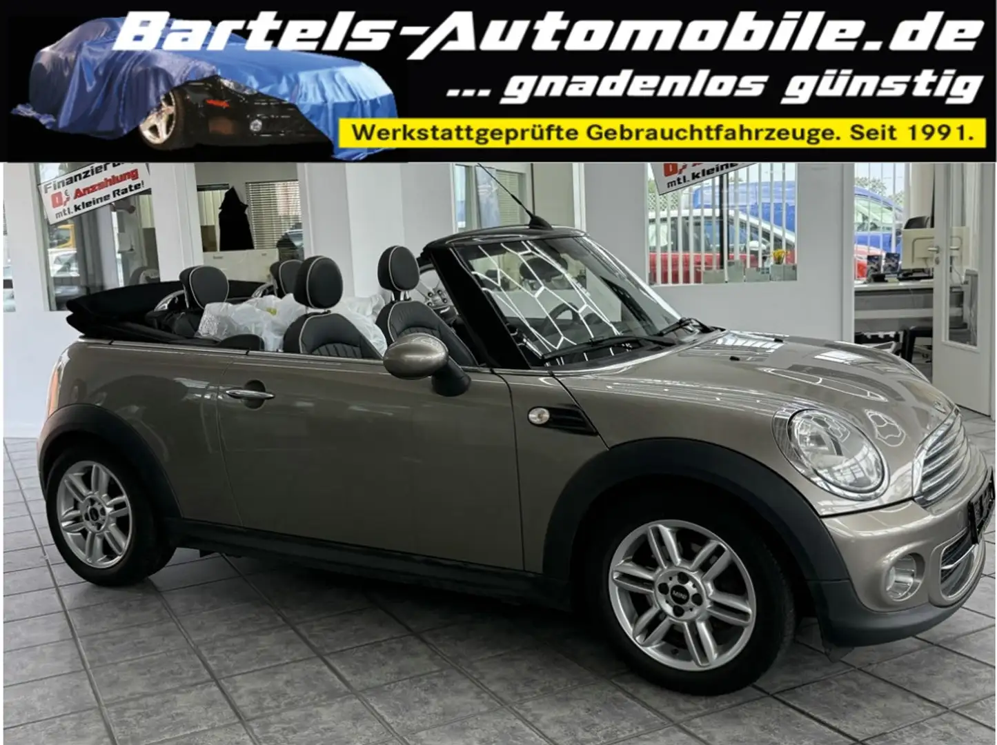 MINI Cooper Cabrio 1.6 Chili, 1.Hand, Leder, Klima Gris - 1