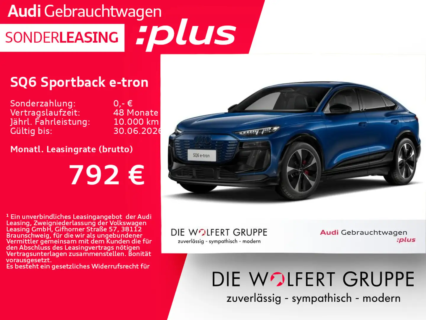 Audi SQ6 e-tron AHK*PANO*B&O*360°*ACC*LUFT Blau - 1