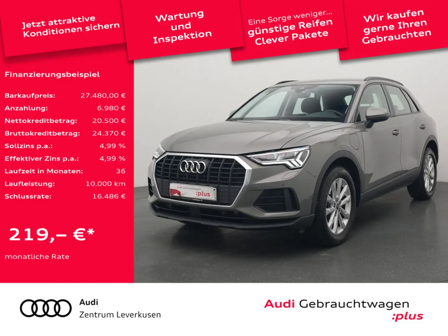 Audi Q3 e S-TRON NAVI AHK MATRIX VIRT SHZ CARPLAY Grau - 1