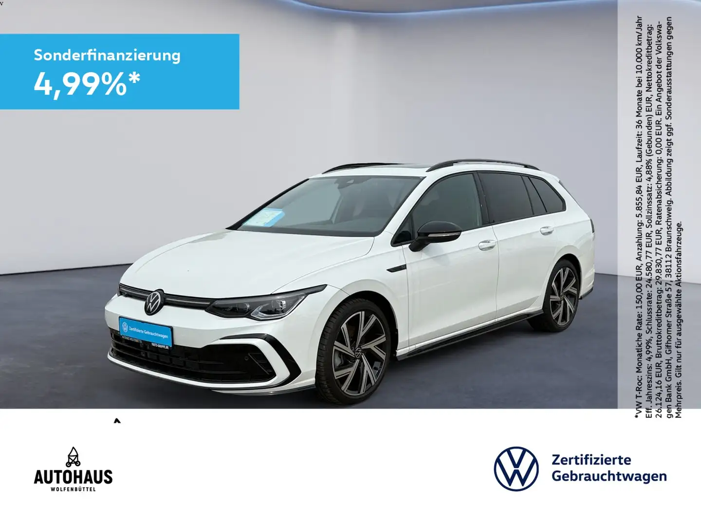 Volkswagen Golf Variant R-Line 2.0 TSI DSG 4M AHK IQ PANO Alb - 1