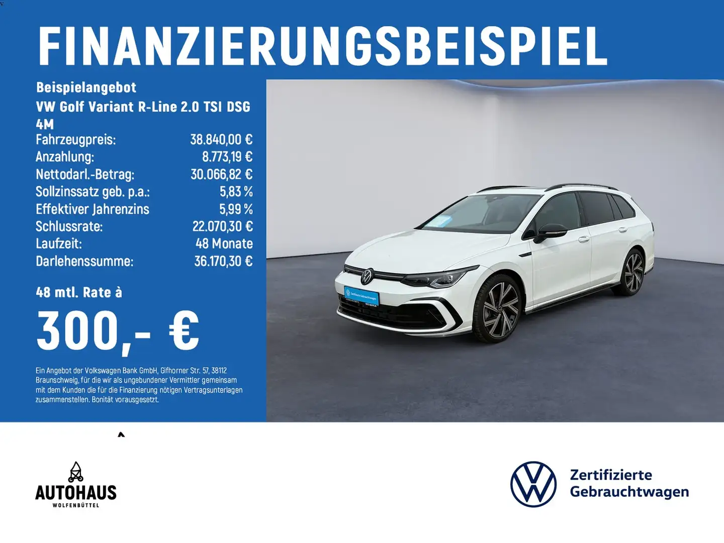 Volkswagen Golf Variant R-Line 2.0 TSI DSG 4M AHK IQ PANO Weiß - 2
