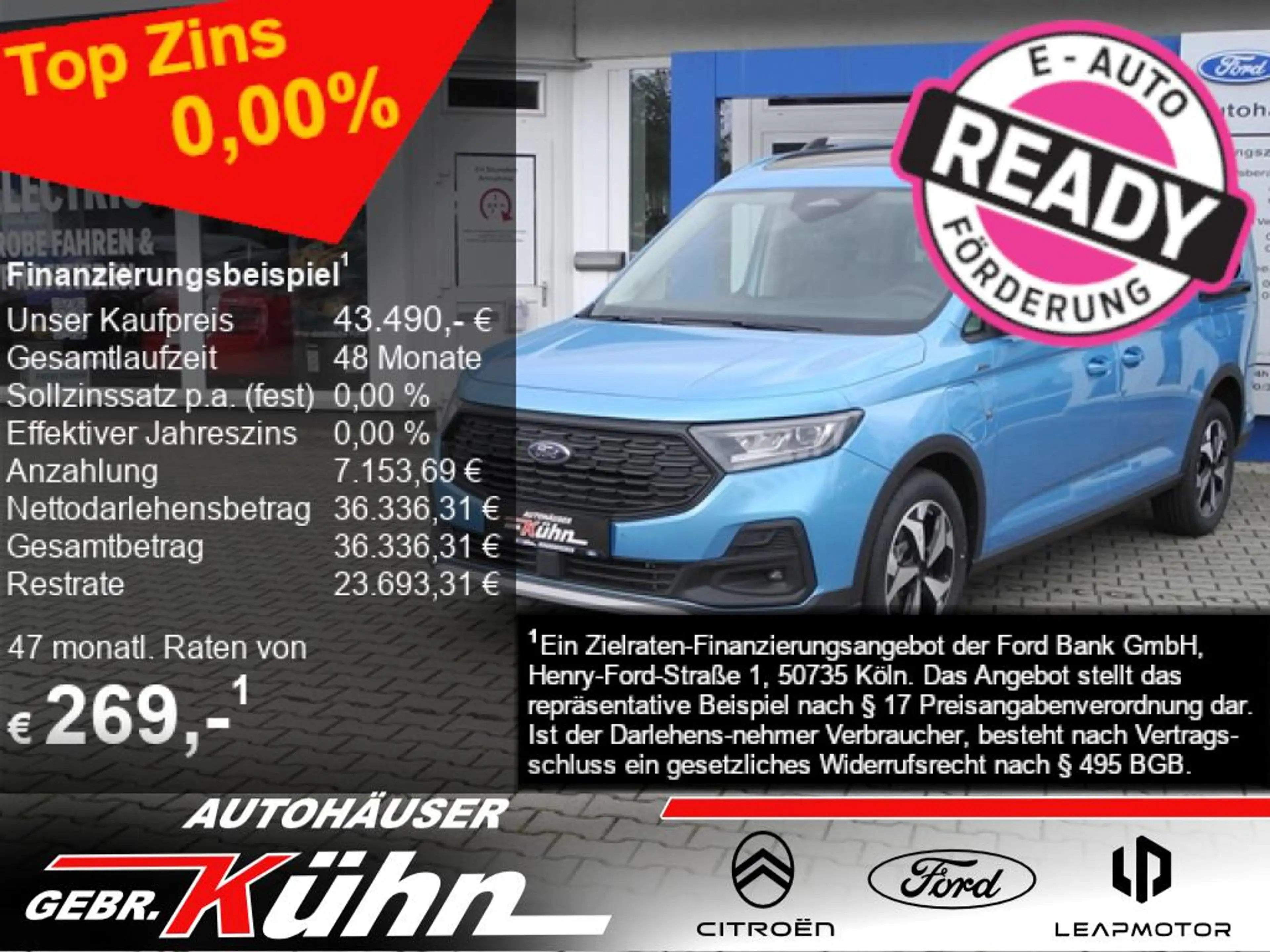 Ford Tourneo Connect 1.5 PHEV Aut. ACTIVE - Sitzh., Panor., Navi, iACC