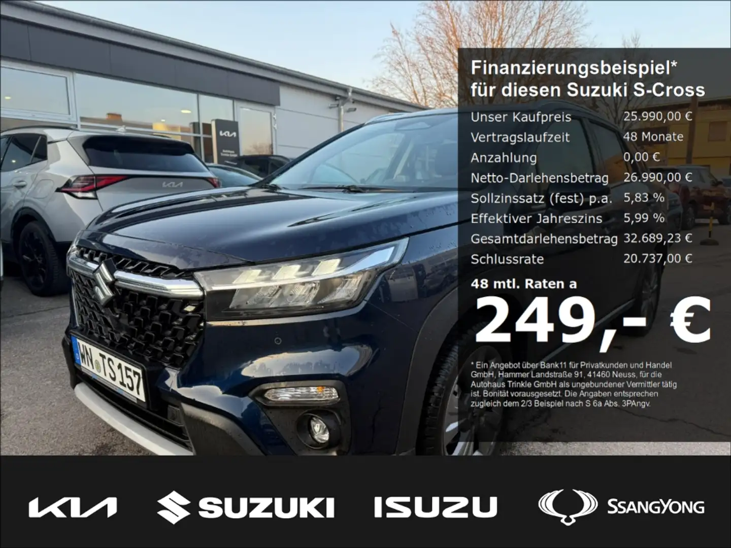 Suzuki SX4 S-Cross Comfort 1.5 Dualjet Hybrid EU6e 249,-€ MTL. OHNE A Albastru - 1
