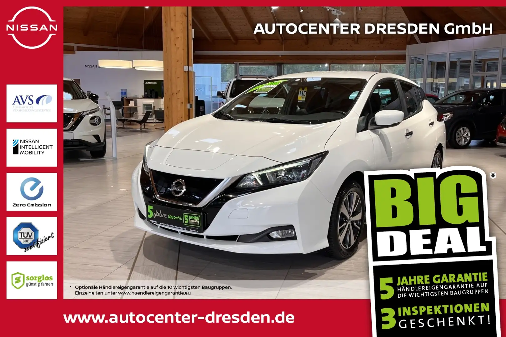 Nissan Leaf Acenta 40kWh Kam Navi SitzH ACC PDC Wit - 1
