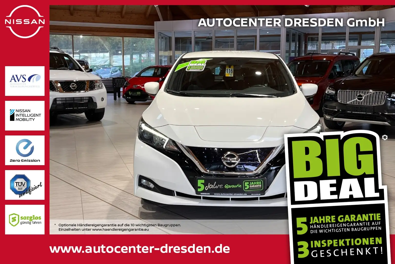 Nissan Leaf Acenta 40kWh Kam Navi SitzH ACC PDC Weiß - 1