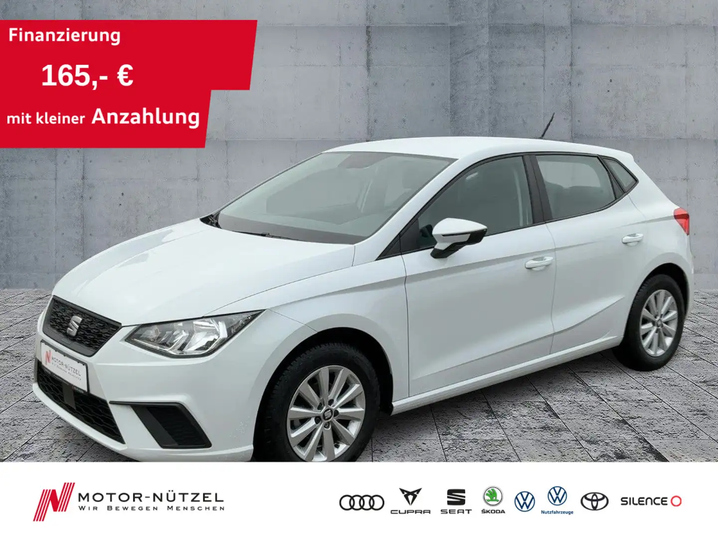 SEAT Ibiza 1.0 TSI STYLE NAV+APP+SHZ+PDC+DAB+MFA+15" Weiß - 1