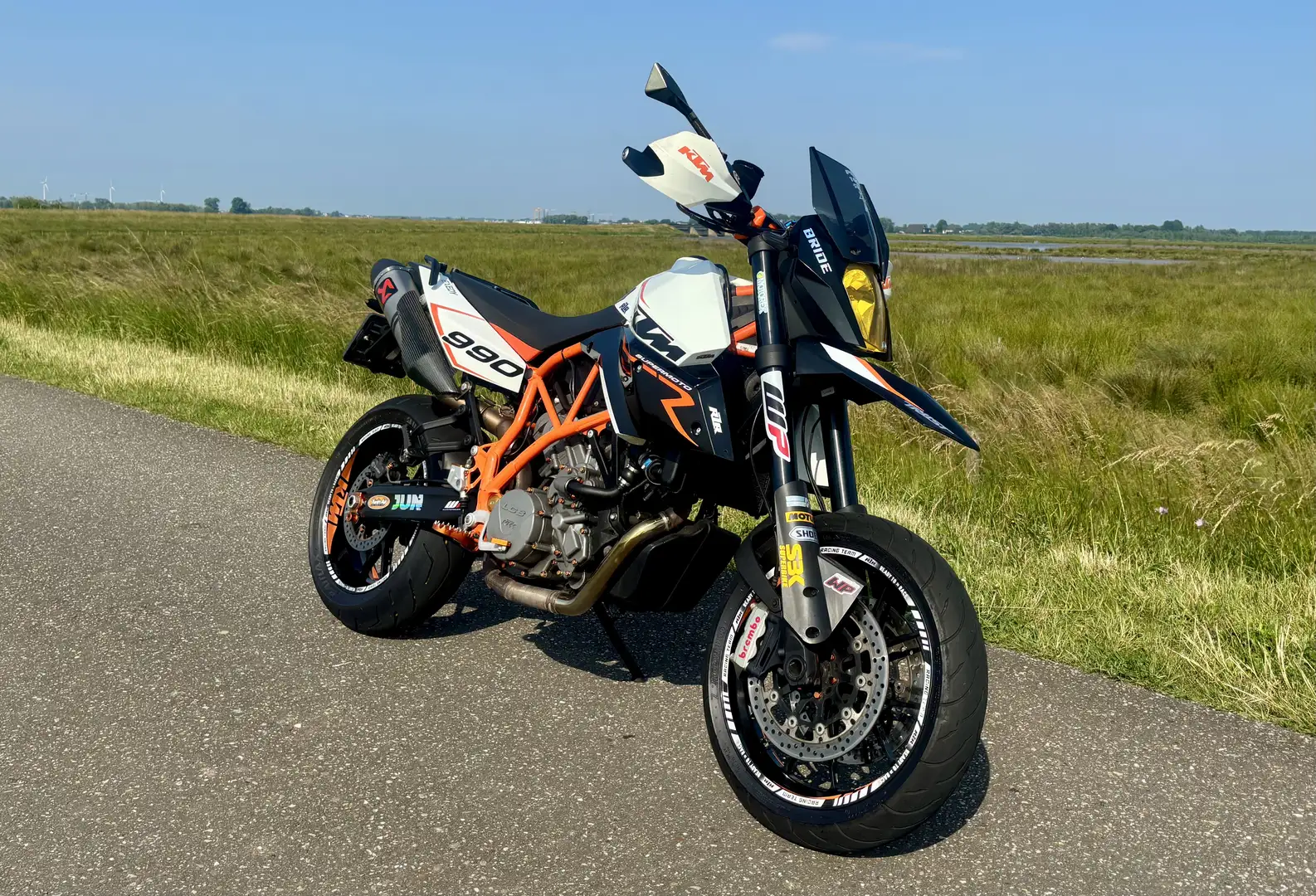 KTM 990 Supermoto SMR TECH/COSMETISCH GOEDE STAAT GECHIPT LAAG KM !! Wit - 1