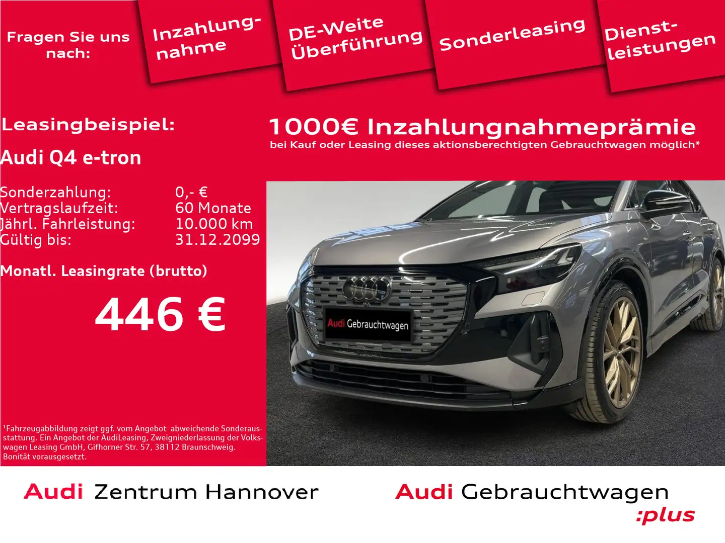 Audi Q4 e-tron Sportback 35 S line edition one Matrix Grau - 1