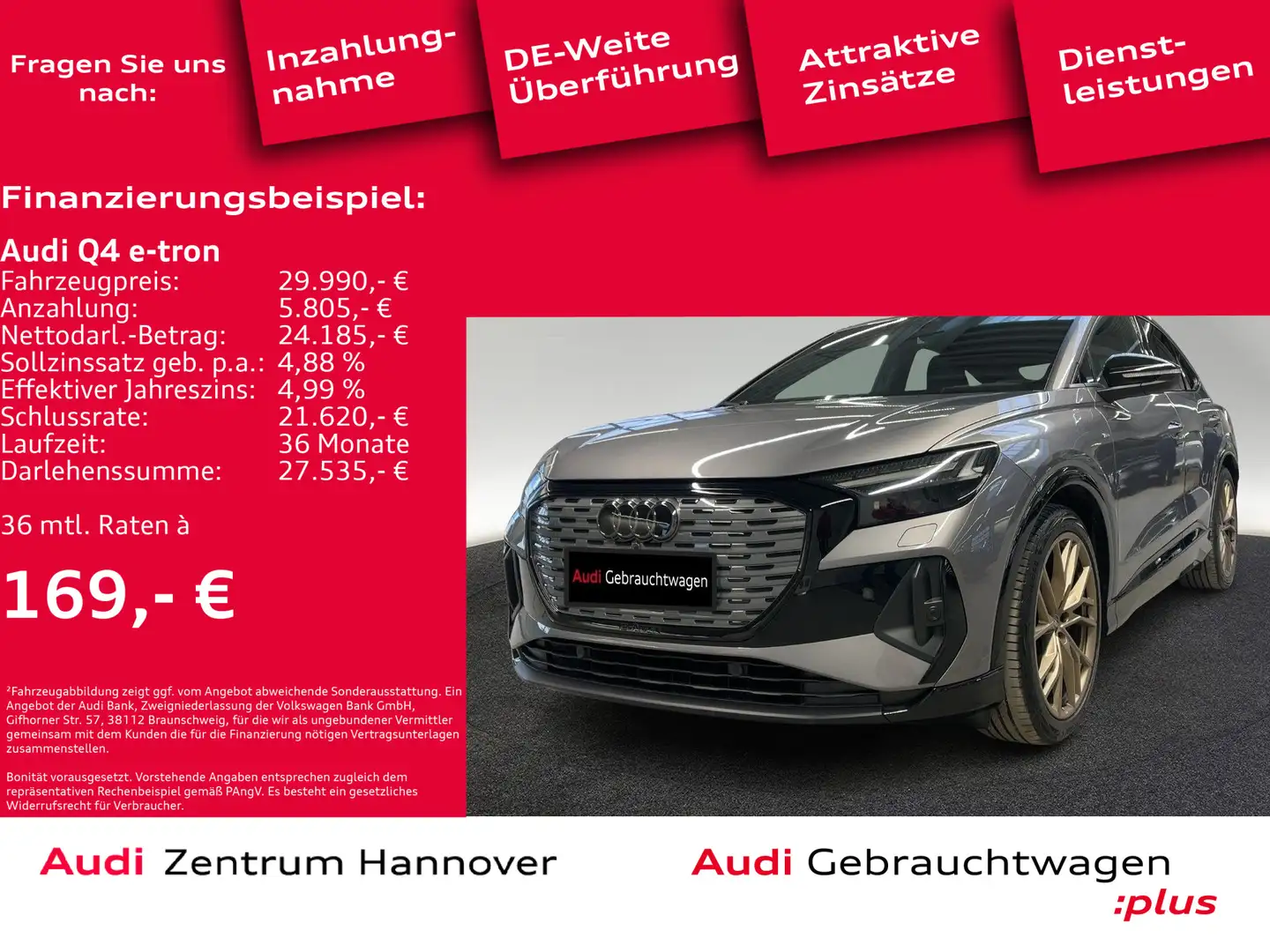 Audi Q4 e-tron Sportback 35 S line edition one Matrix Grau - 2