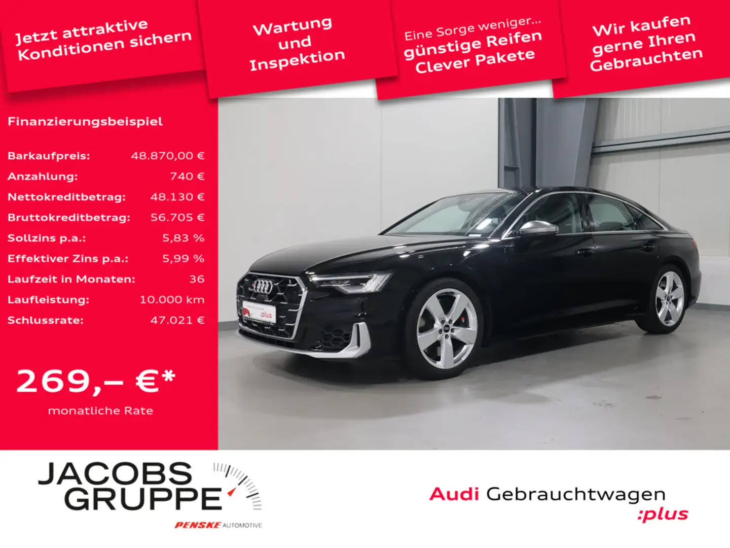 Audi S6 Lim. 3.0 TDI quattro LED*Kamera*Tempomat * Noir - 1