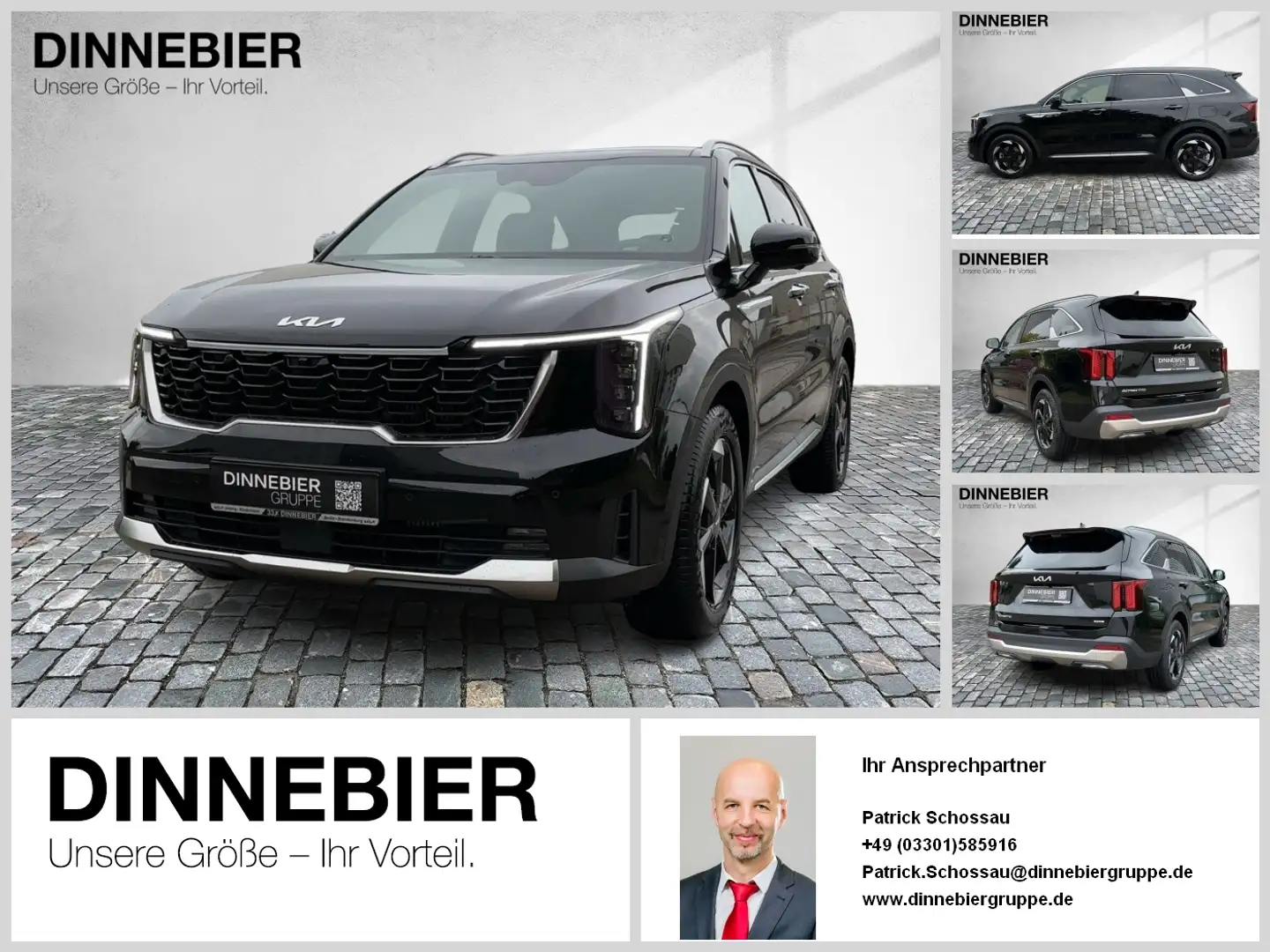 Kia Sorento Platinum AWD+Glasdach+360°Kamera+LED Schwarz - 1