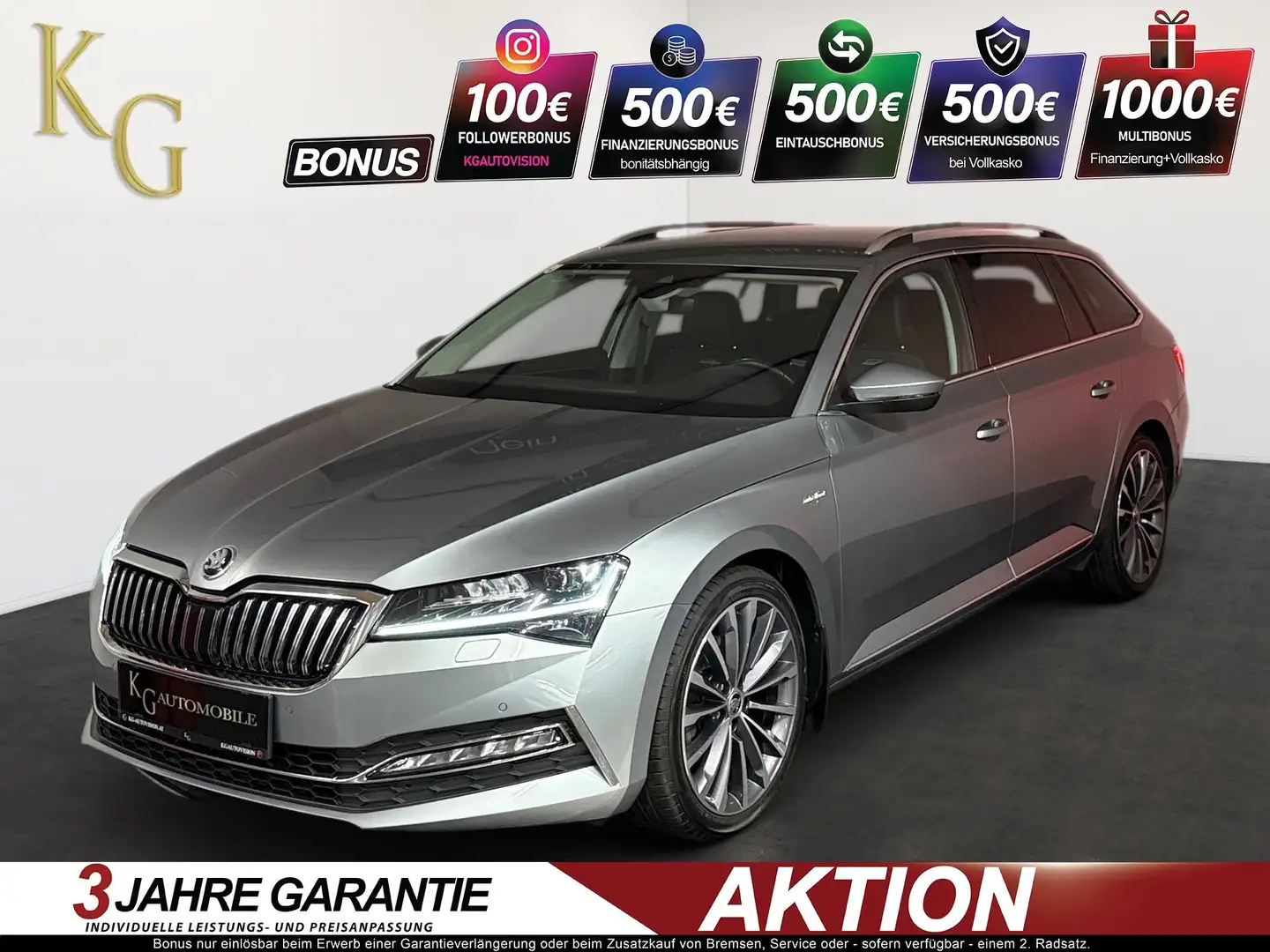 Skoda Superb 2.0 TDI L&K Laurin & Klement 4x4 ab ca. 285€ mon Grau - 1