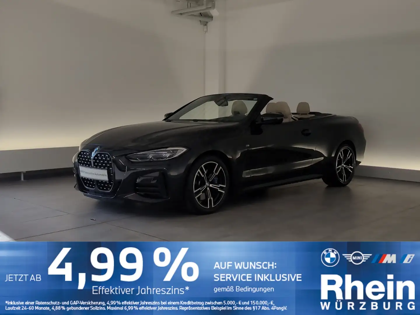 BMW 440 Mi xDrive Cabrio M Sport Navi/LED/H&K/AHK/SHZ H&K/ Schwarz - 1