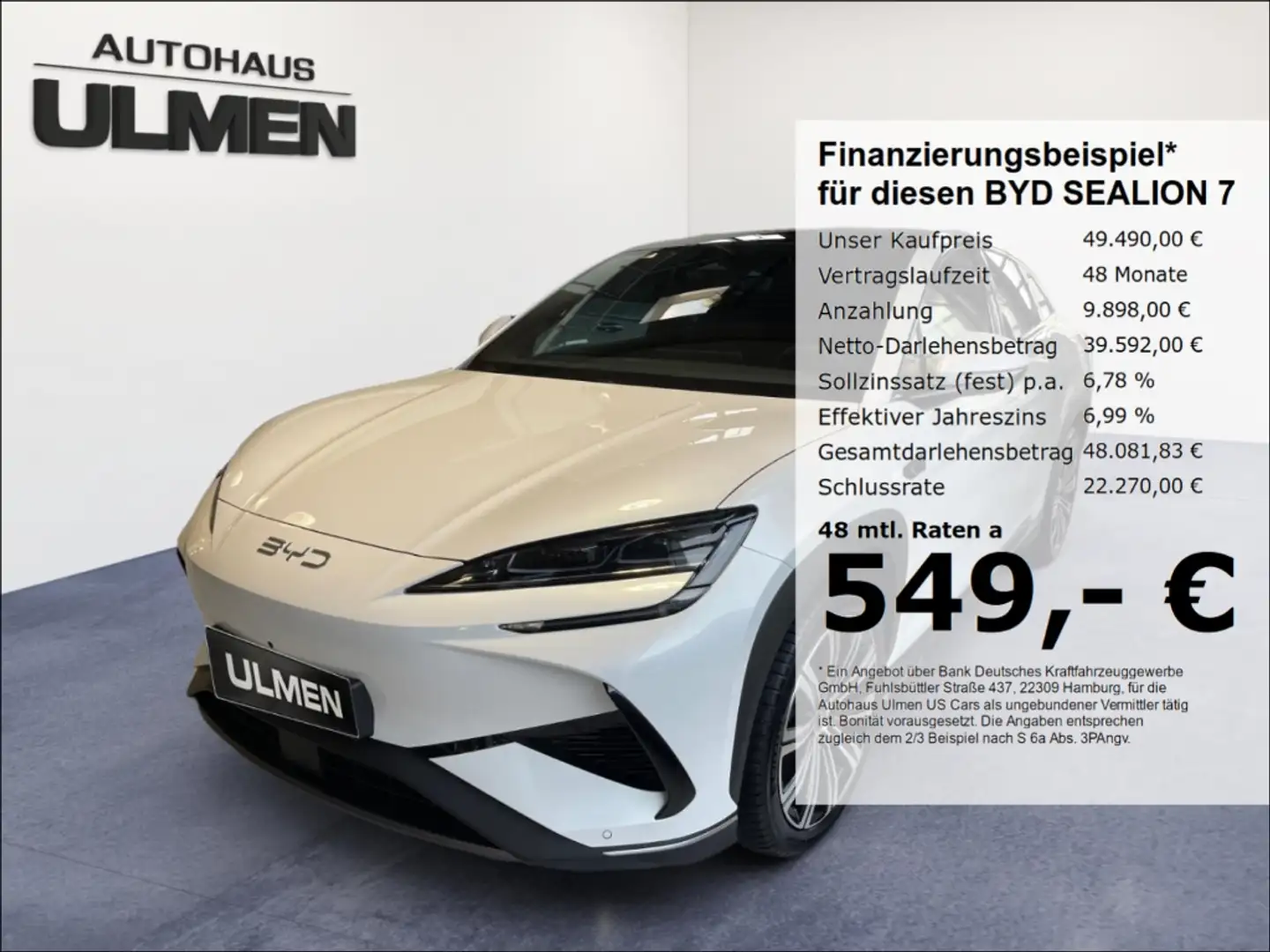 BYD Sealion 7 Design AWD 530PS Pano 20Zoll Top Ausstattung Weiß - 1