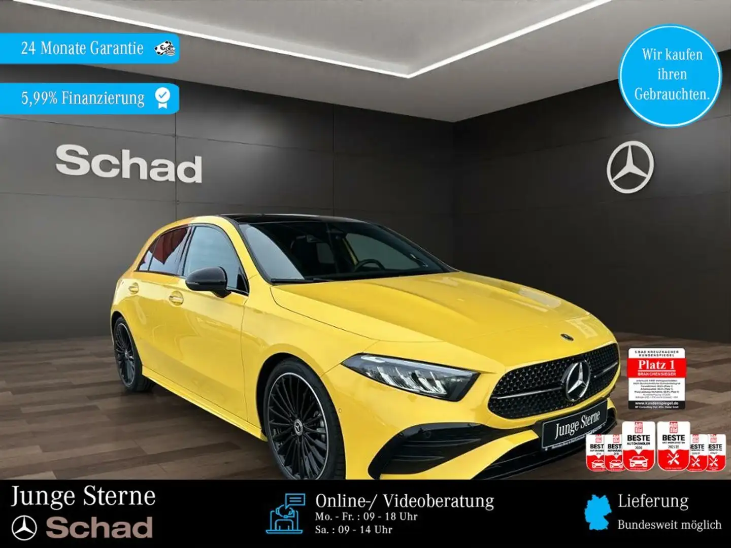 Mercedes-Benz A 180 A 180 +AMG+PANO+LED+BURMESTER+AMBI+ASSIST+NIGHT+ Gelb - 1