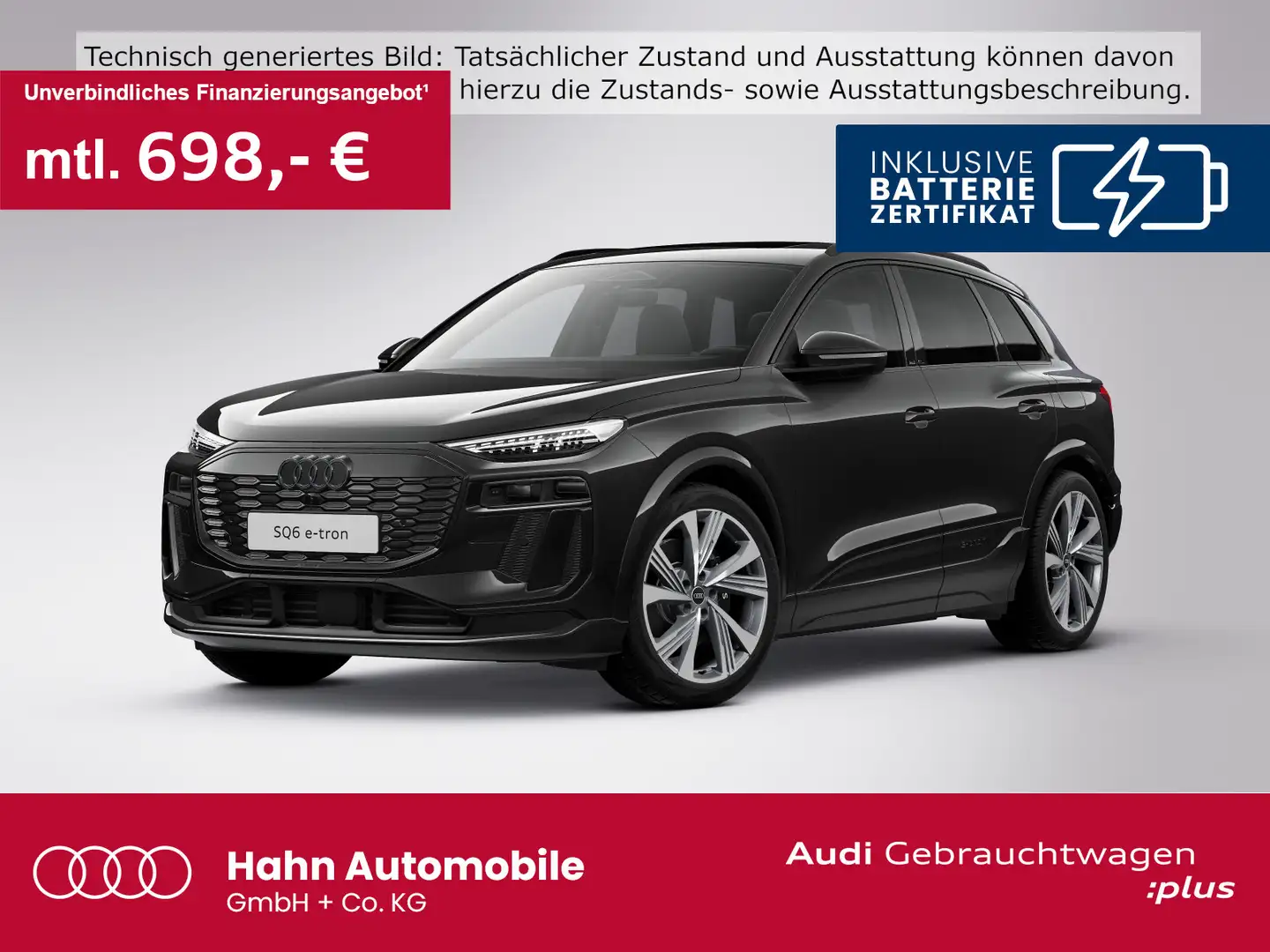 Audi SQ6 e-tron SQ6 e-tron quattro HUD B&O Pano Tech Pro AIR °36 Schwarz - 1