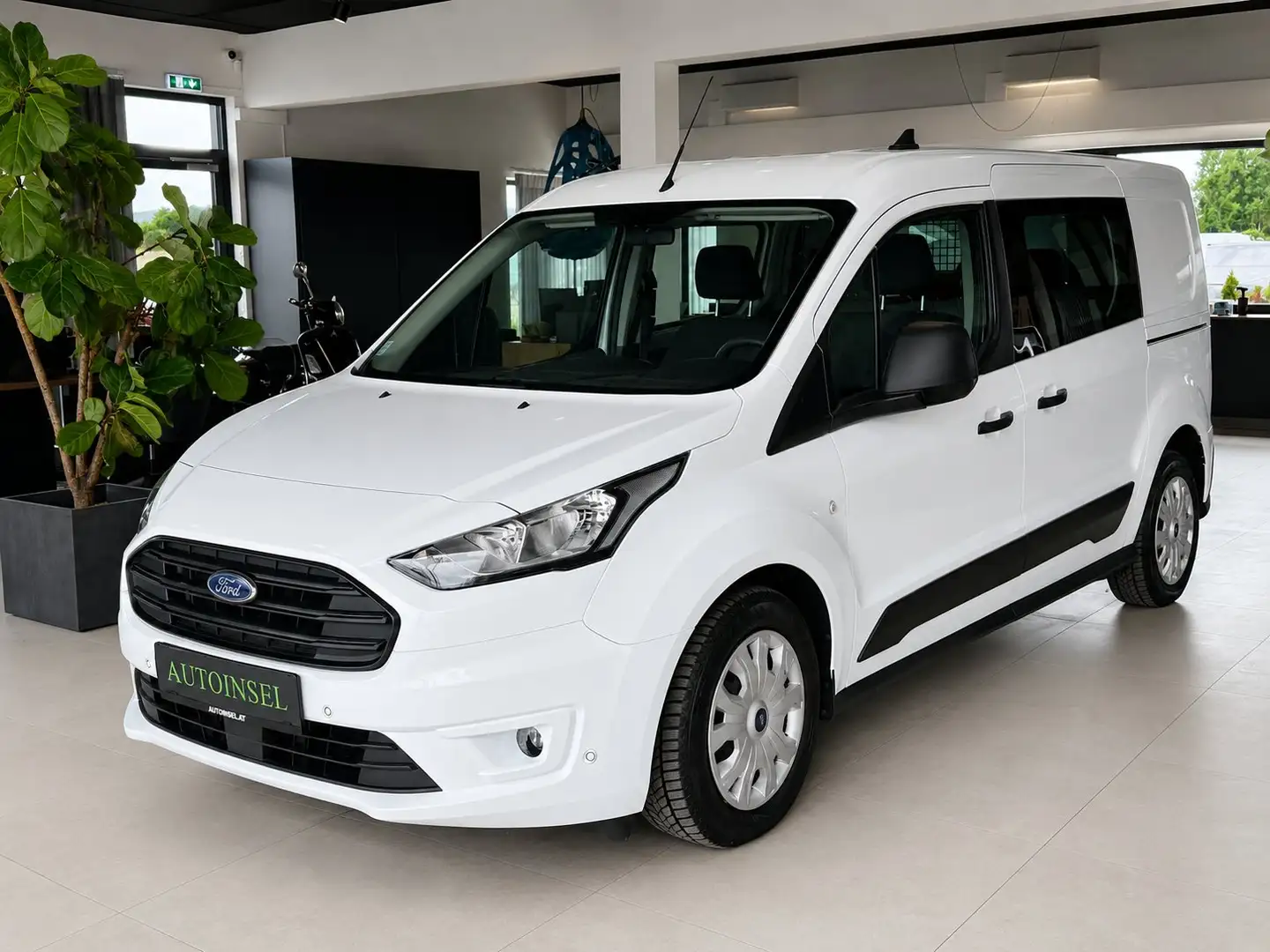 Ford Transit Connect Doka 5 Sitze lang AHK-2 Schiebetüren-MwSt. asw. Weiß - 2