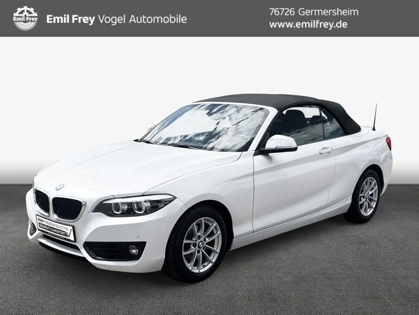 BMW 218 i Cabrio Aut. Advantage *SHZ*Navi* Blanc - 1
