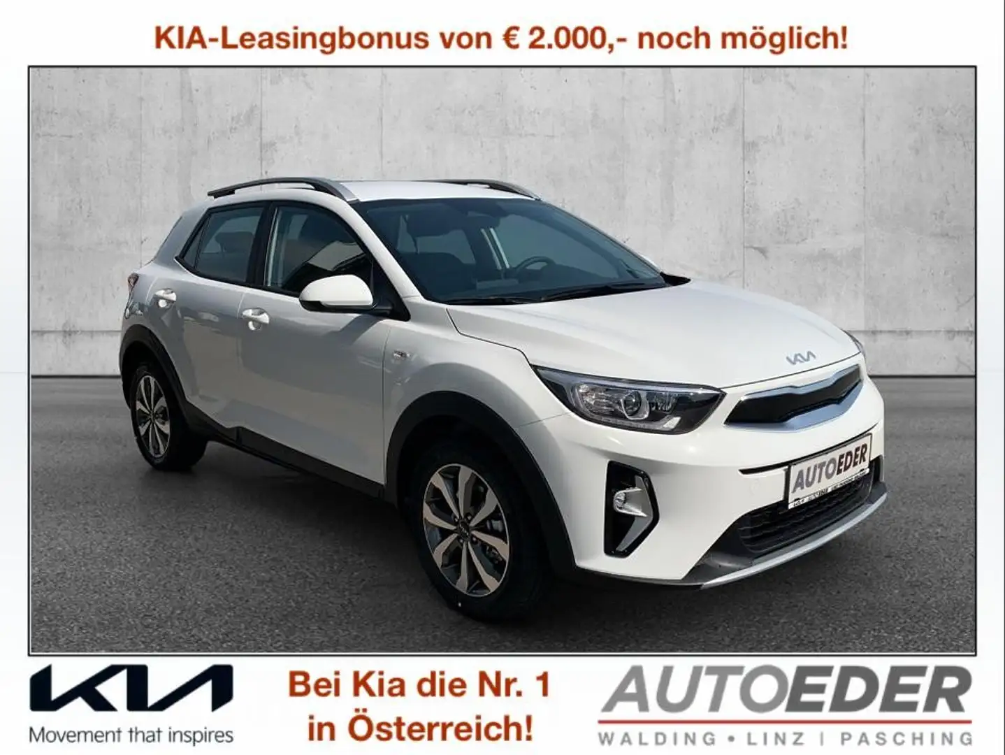 Kia Stonic 1,0 TGDI GPF ISG Silber Weiß - 1