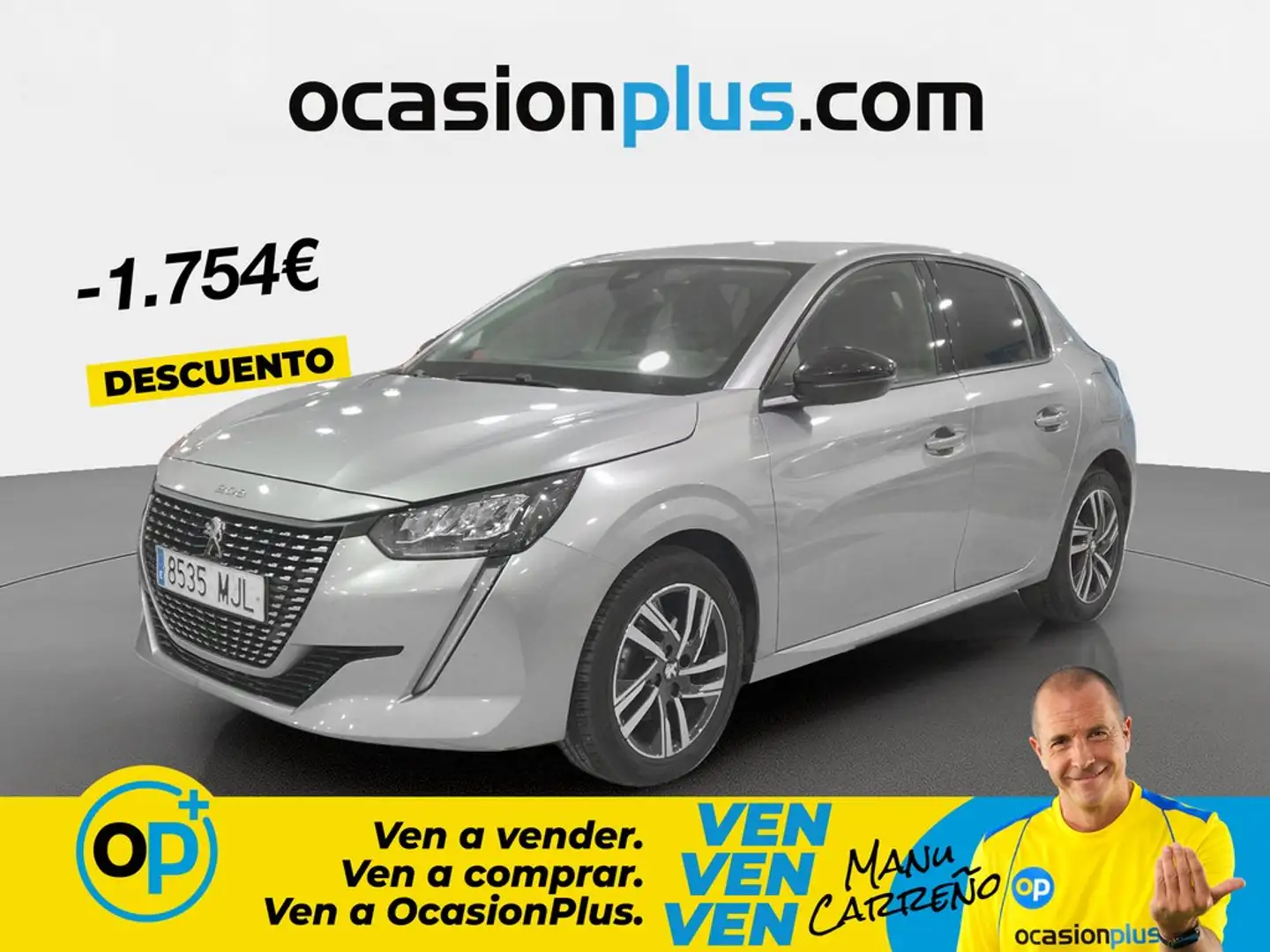 Peugeot 208 1.2 Puretech S&S Allure 100 Gris - 1