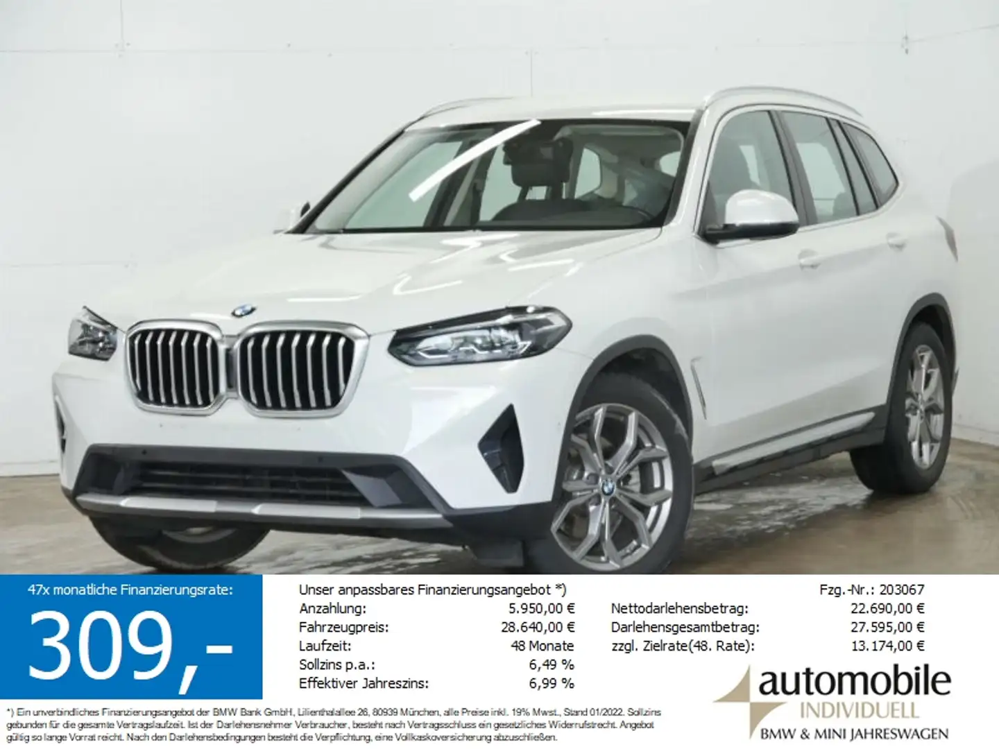 BMW X3 xDr 20dA LED Parkassist DAB LiveCockpitPlus Weiß - 1