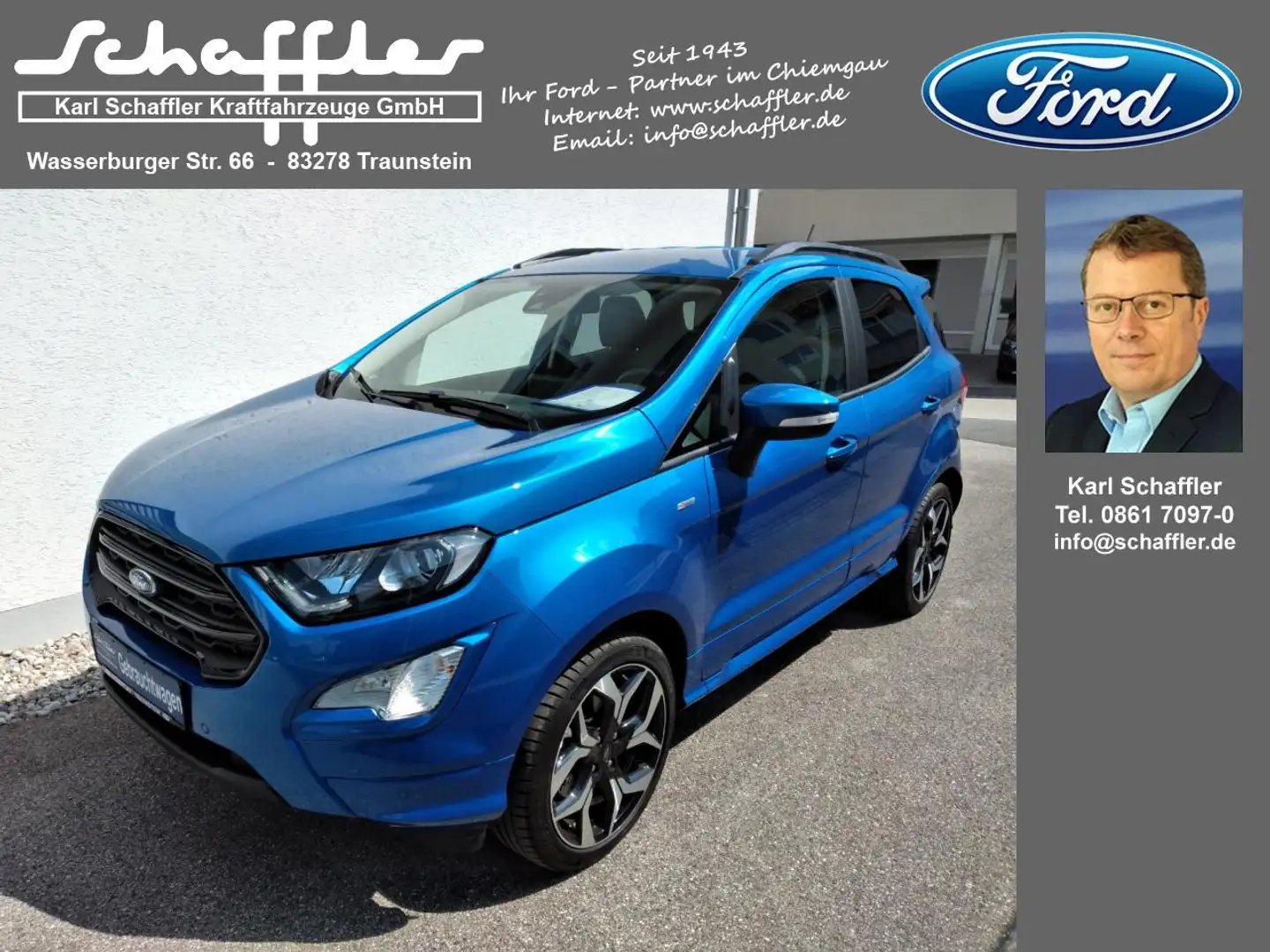 Ford EcoSport ST-Line Bleu - 1