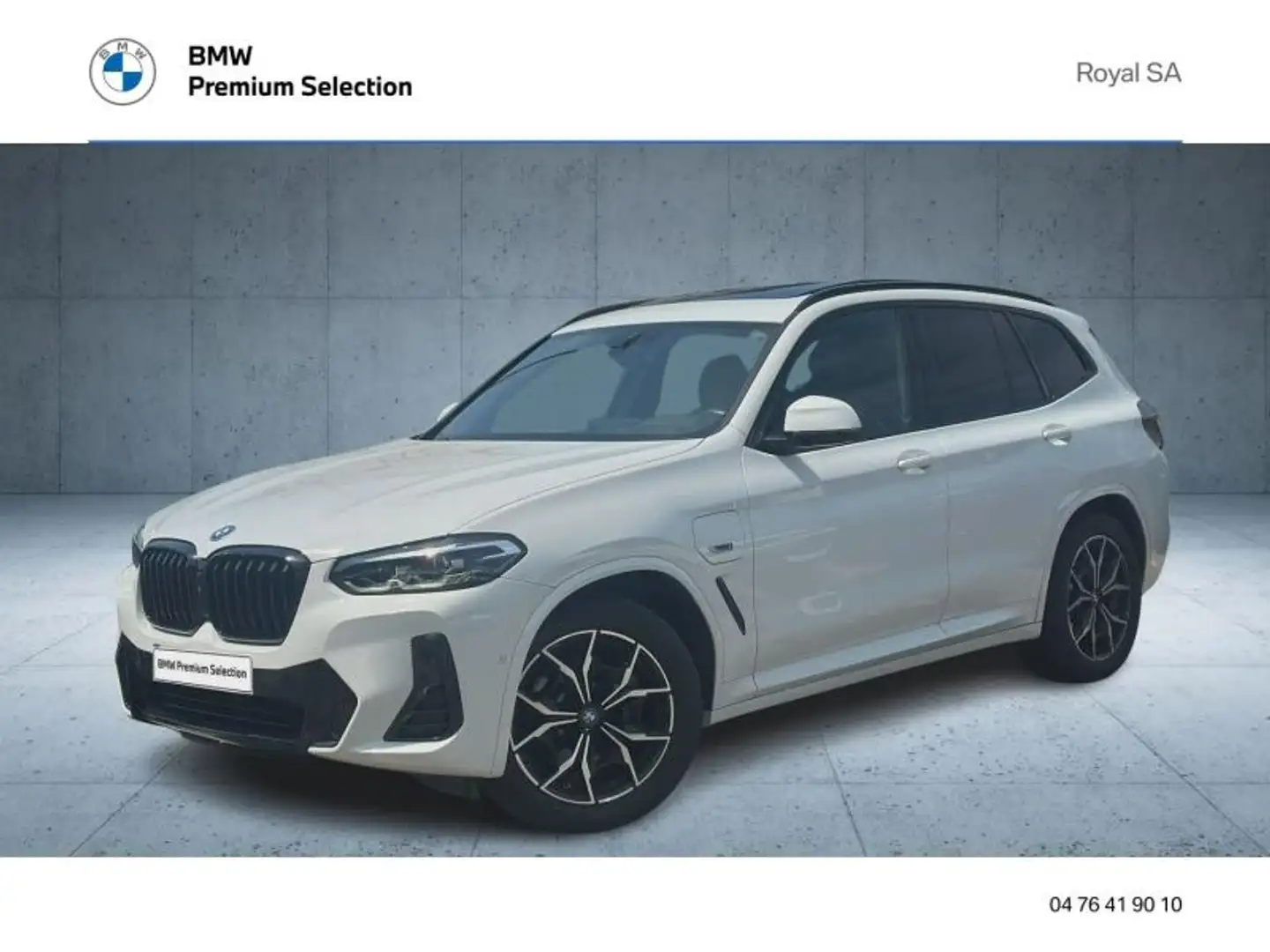 BMW X3 xDrive30e 292ch M Sport Blanc - 1
