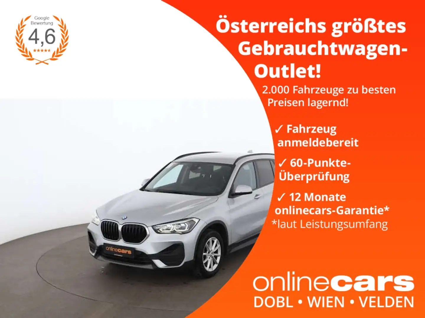 BMW X1 sDrive20d Advantage Aut LED AHK HEAD-UP NAVI Silber - 1