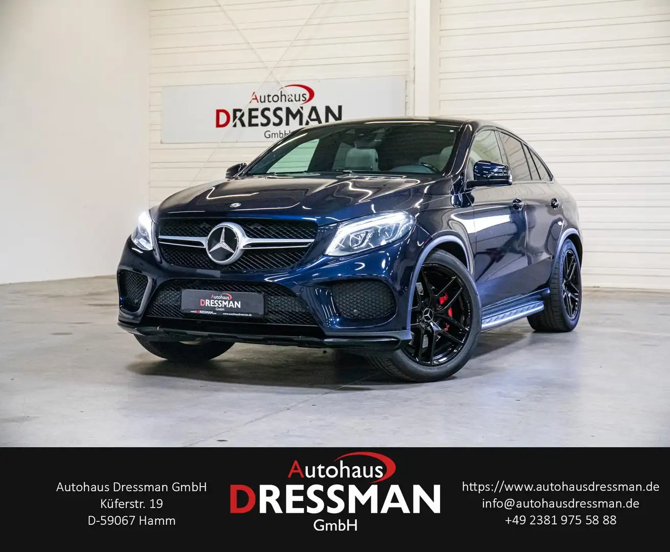 Mercedes-Benz GLE 400 4M Coupe AMG DESIGNO AIRMATIC PANO B&O Bleu - 1