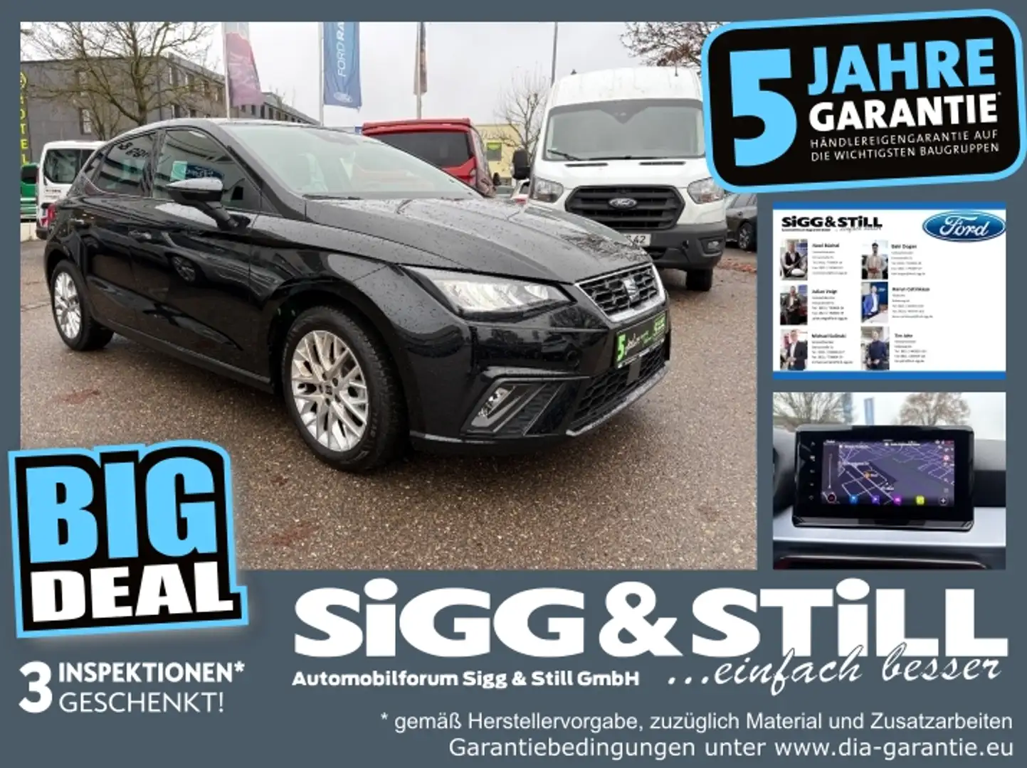 SEAT Ibiza 1.0 TSI FR LED*NAV*KLIMAAUT*PDC*SHZ*VIRTUAL Schwarz - 1