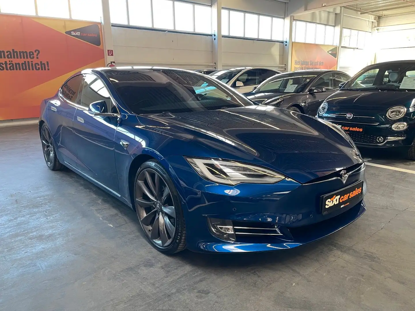 Tesla Model S Standard Range Autopilot|LEDer|Pano|NAV Blu/Azzurro - 1