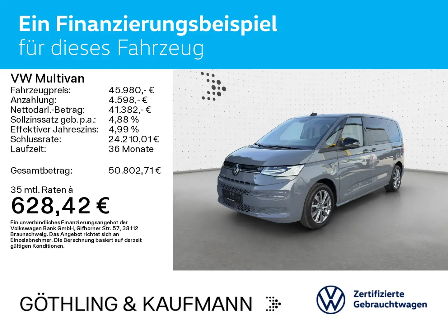 Volkswagen T7 Multivan T7 2.0 TDI Life DSG*IQ Light*Digital*Na Grau - 2
