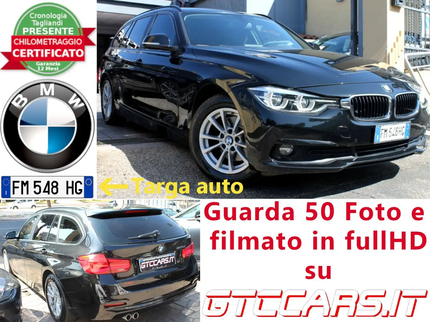 BMW 320 d Touring Aut Nav Led PDC CRONO TAGLIANDI BMW UFF Zwart - 1