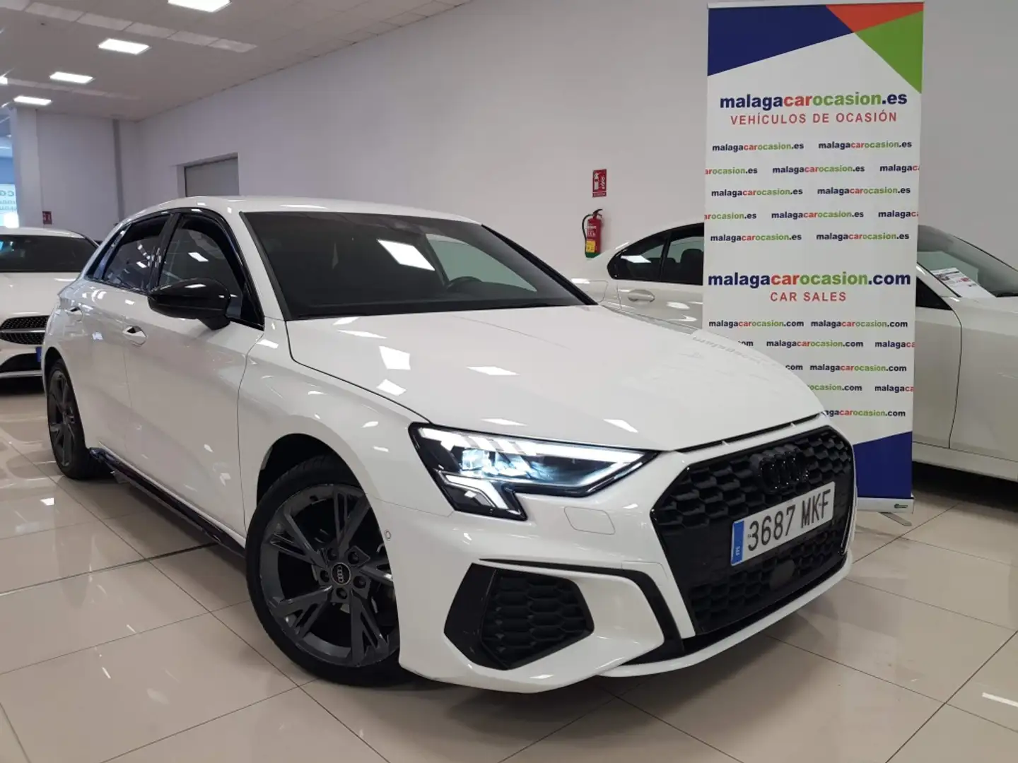 Audi A3 Sportback 35 TFSI Black line S tronic Blanco - 1