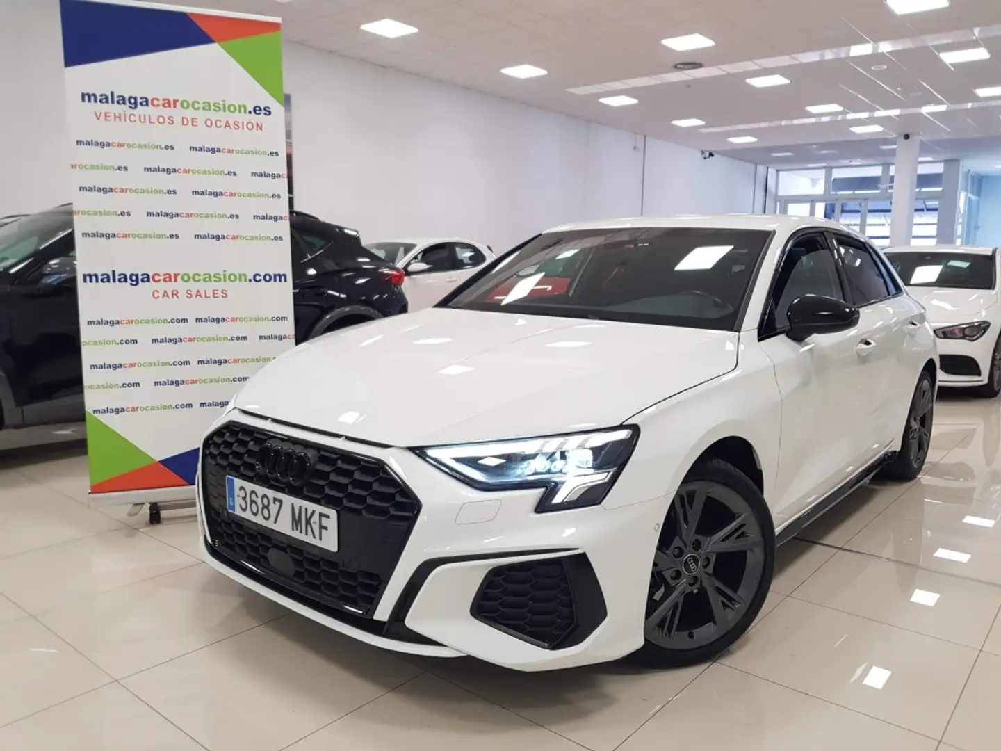 Audi A3 Sportback 35 TFSI Black line S tronic Blanco - 2