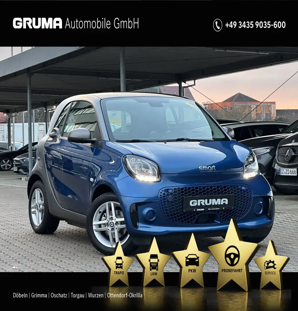 smart forTwo smart EQ fortwo Premiun+Klima+CarPlay+Pano+DAB++ Blau - 1