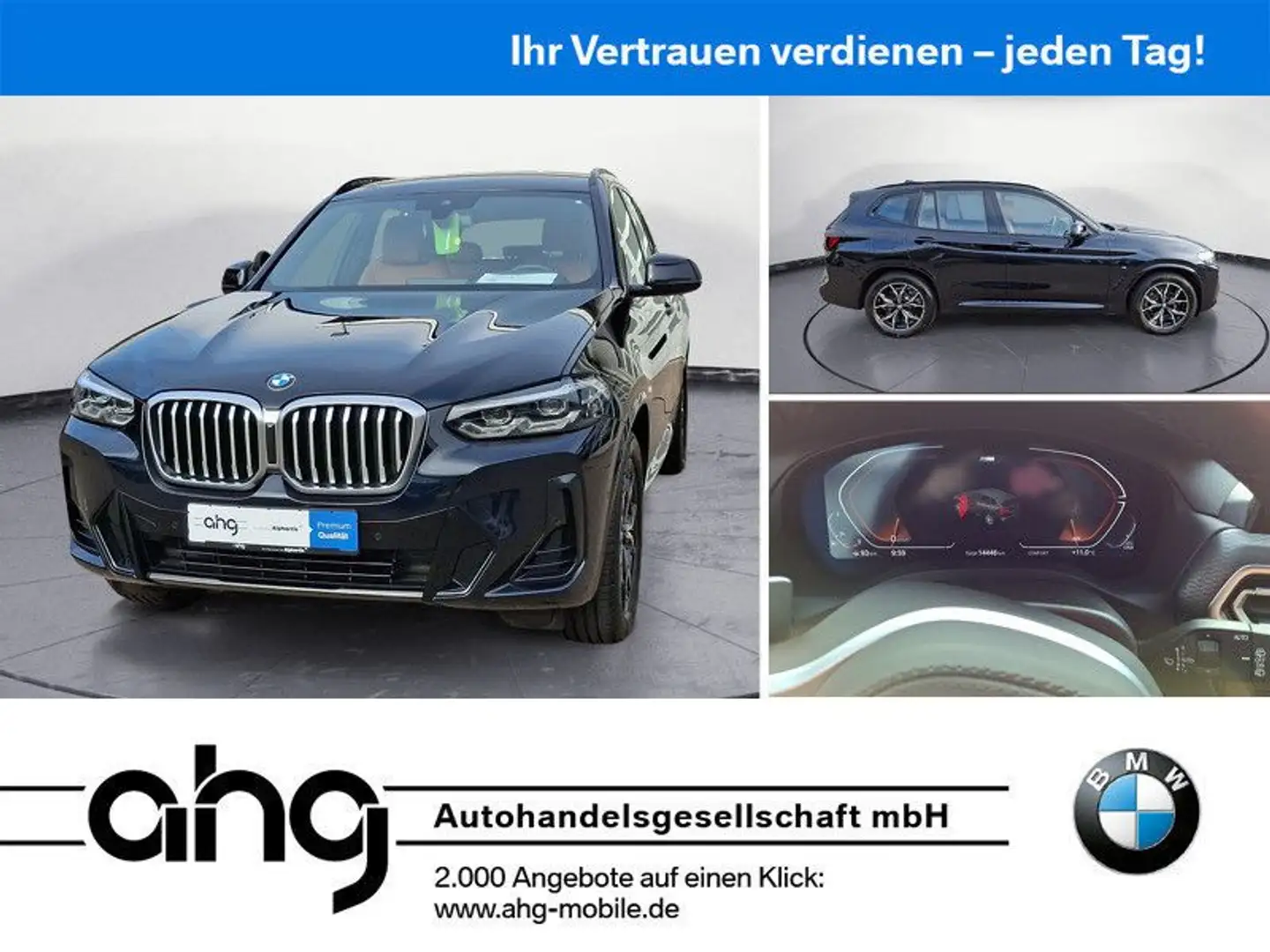 BMW X3 xDrive20i AT M Sportpaket Klimaaut. Head-Up Schwarz - 1