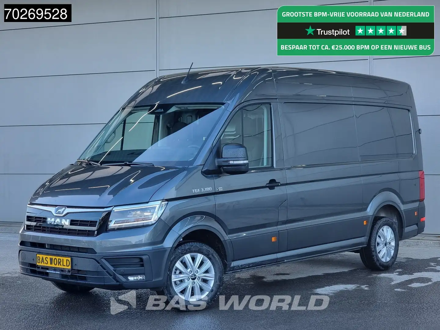 MAN TGE 3.180 Automaat 2025 model Facelift L3H3 Navi CarPl Gri - 1