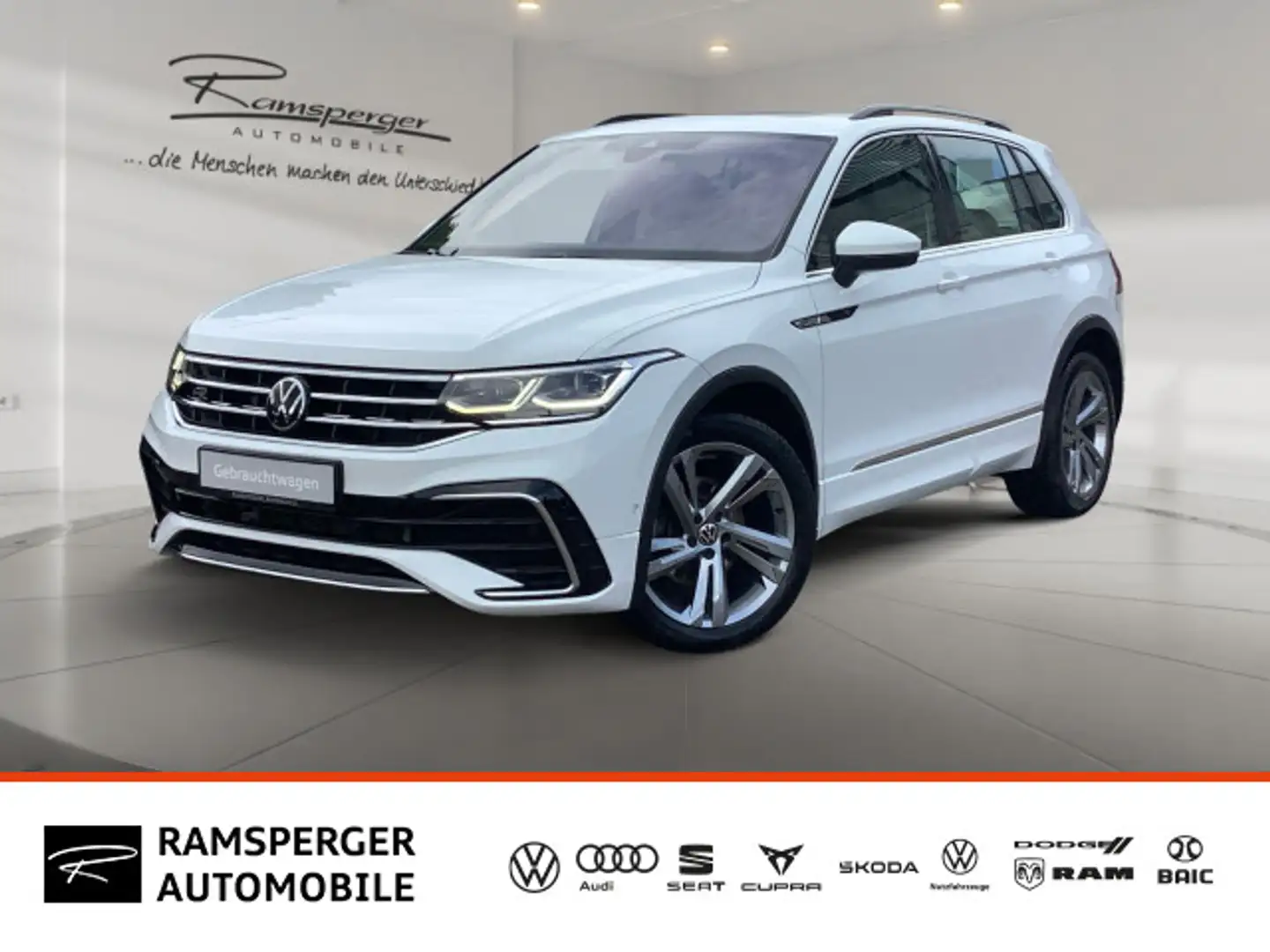 Volkswagen Tiguan 2.0 TDI R-Line AHK ACC Matrix Pano Kamera Blanc - 1