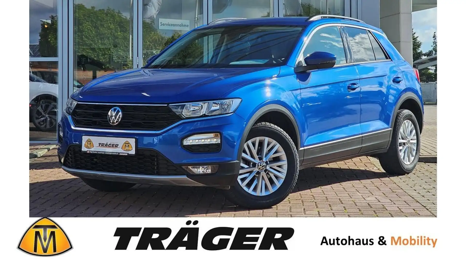 Volkswagen T-Roc Style 1.0 TSI 6-Gang App,ACC,SHZ,PDC,DAB+ Blauw - 1