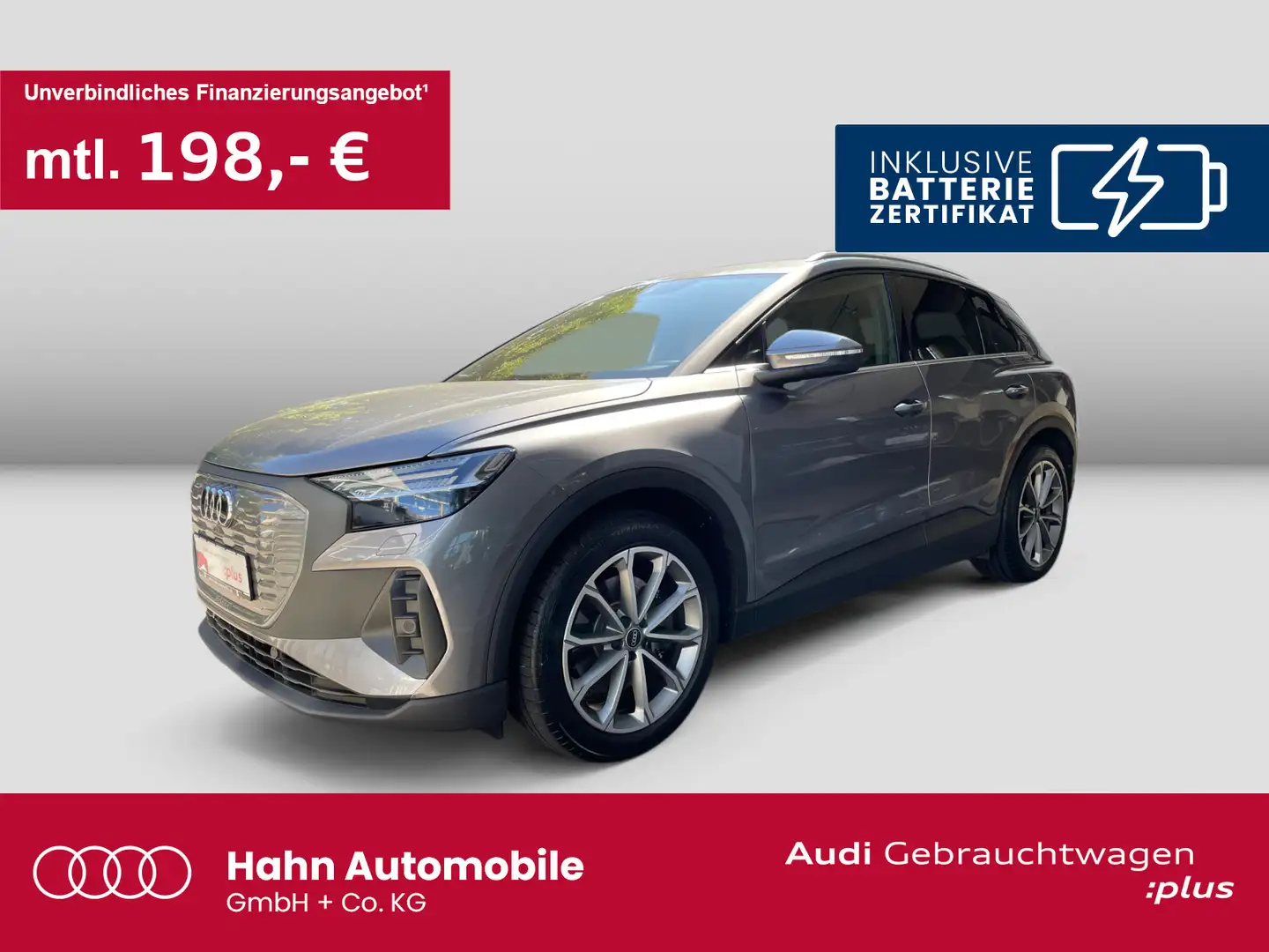 Audi Q4 e-tron Q4 40 e-tron Navi Matrix Wärmepumpe Leder AHK Grau - 1